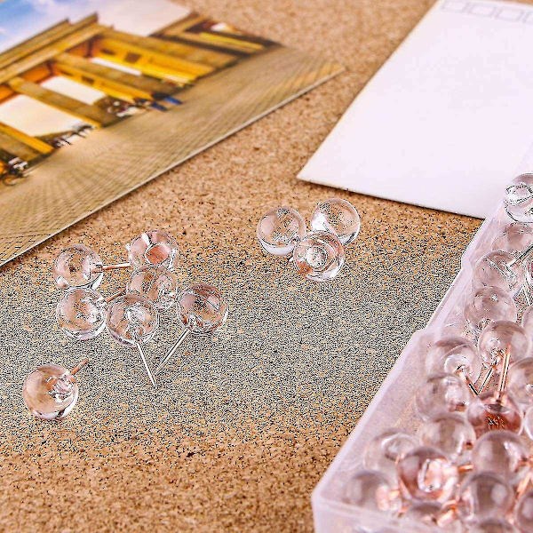 Roséguld Kartnålar 100-pack 1/3 Tum Stor Storlek Trycknålar