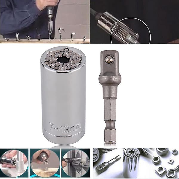 Ny Grip Universal Sokkel Nøgle Power Drill Adapter Sæt