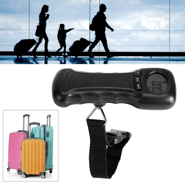 Digital bagasjevekt, 44kkg/97lb bærbar hengende bagasjevekt med digital LCD-skjerm Travel Sui