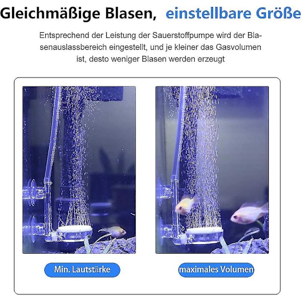 Akvarium Nano Luftsten Fiske Tank Ultra Stille Nano Boble Sten Lydløs Oppløst Oksygen Diffuser