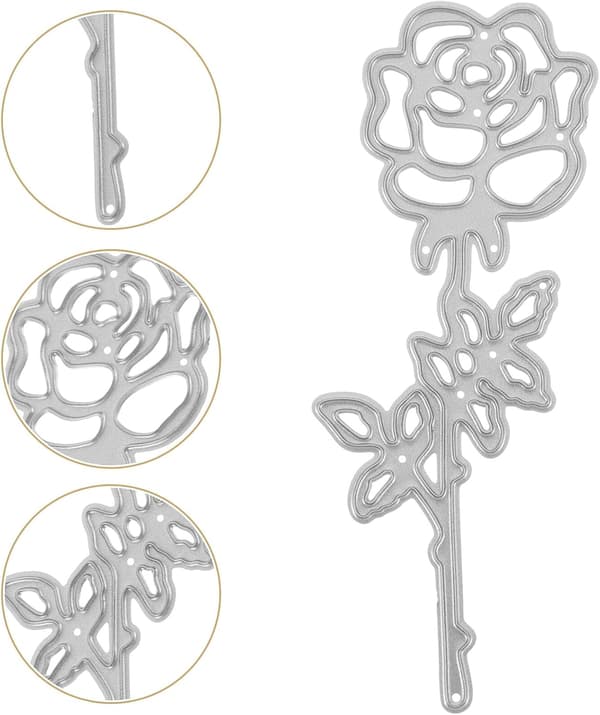 Kulstofstål knivform til DIY skærestanser til kortfremstilling og scrapbogsprojekter med blomsterdesign