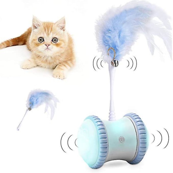 Roboterinteraktiv katt-leksak 360 graders roterande LED