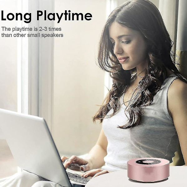Rosegull Bluetooth-høyttaler Mini Speake1pcsrose Gull