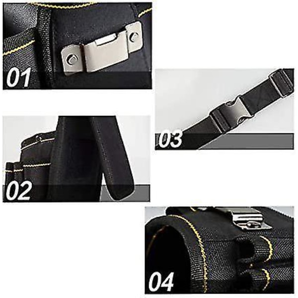 Verktøyposer Belter 8 lommer Justerbart belte 22x13x6cm Dobbel PVC d8e0 |  Fyndiq