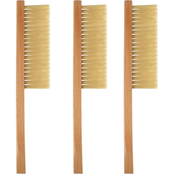 3 Pack Bee Brush Wooden Handle, Bristle Bee Brush, Bee Brush Tool With Wooden Handle