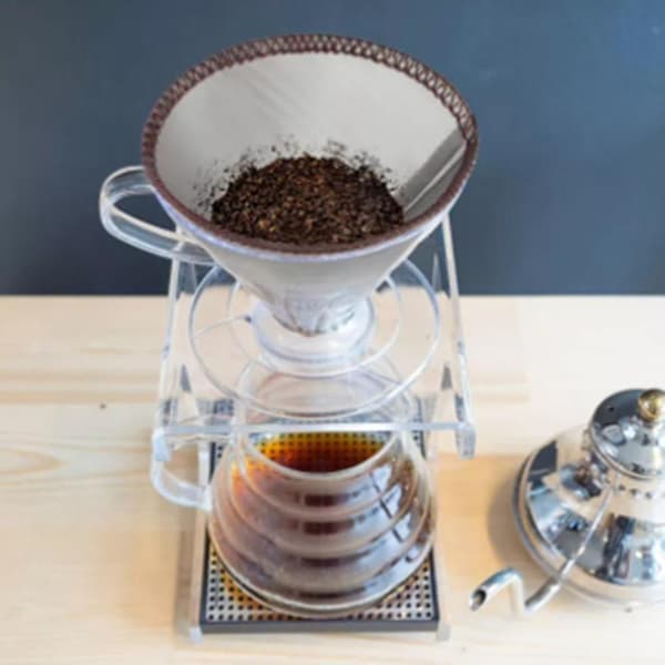2 stk Gjenbrukbare Håndbrygg Kaffe Filter Mesh Kaffe Filter Rustfritt Stål Kjeglefilter 2 Til 3 Kopper