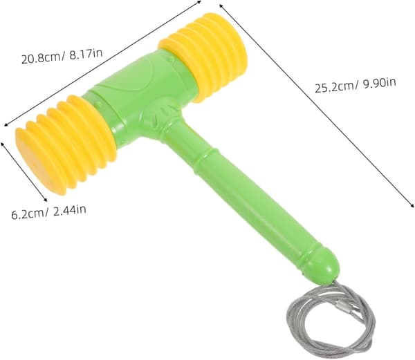 Bärbar gul Whack Game-hammare för plastklubba för precision Whacking Entertainment Props