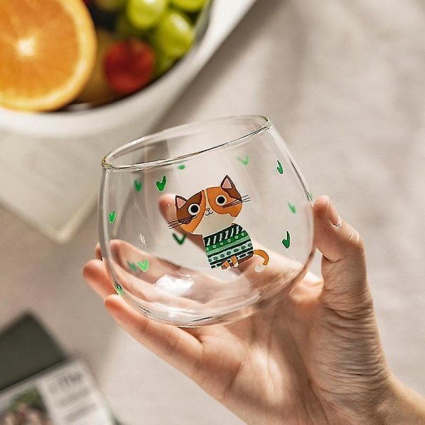 Katt Tumlare Glas Värmebeständig Dricksvatten
