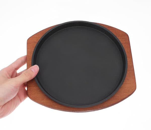 Støpejerns grillpanne 19 cm Nonstick Rund Komfyrtopp Grillplate