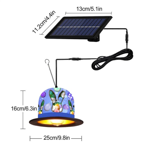 2023 Fjernbetjening Påskehat Solcellelys Udendørs Vandafvisende