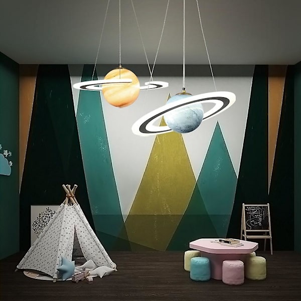 LED-Hänglampa Planet Design 45cm Lykta Sovrumslampa