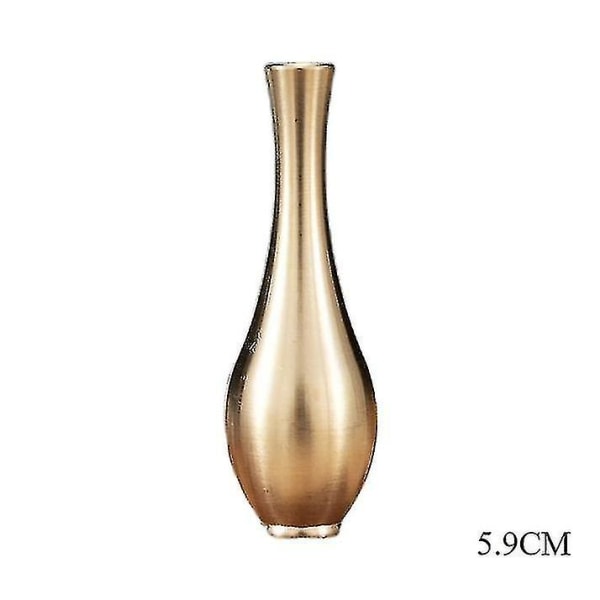 Mini Pure Copper Vase Gold Decor Olohuone Antiikkimaljakko Ainutlaatuinen kukkamaljakko-yuhao SIZE 1