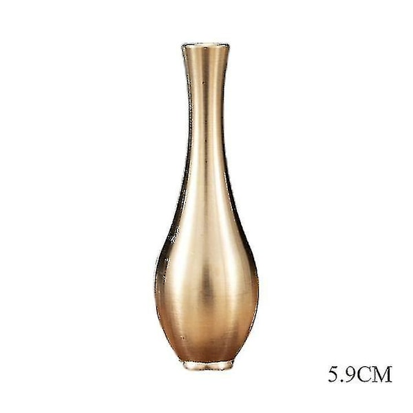 Mini Vase af Rent Kobber Guld Dekoration Stue Antik Vase Unik Blomstervase-yuhao SIZE 1