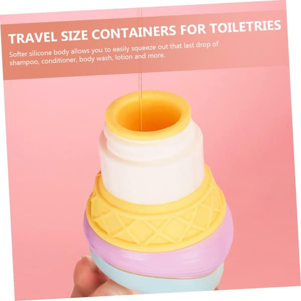 9st Reseflaskor Silikon Schampoflaskor Klämbara Tomma Lotionbehållare