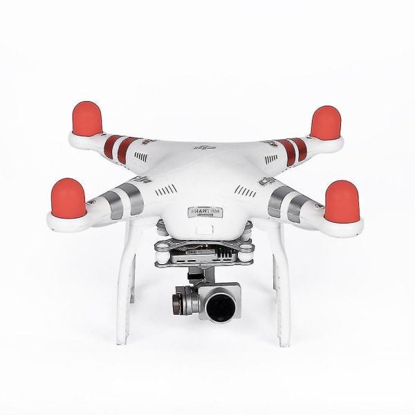 4 stk rødt silikonmotordeksel for DJI Phantom 2