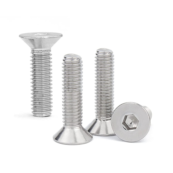 40 kpl M6 x 20 mm Uppotettu Pää Hex-Kanta Ruuveja 304 Ruostumaton Teräs Ruuvi Pultti Hex-Kanta