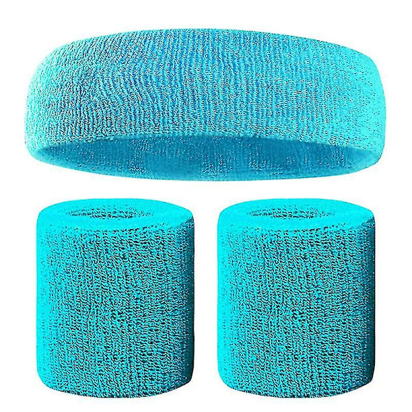 Svettbandsset Färgglada Hårband Armband Elastiskt Atletiskt Svettabsorberande Svettbands för Män och