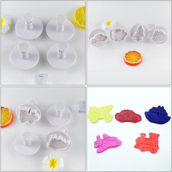 2 uppsättningar plastkakformar DIY bakformar chokladfjäderformar