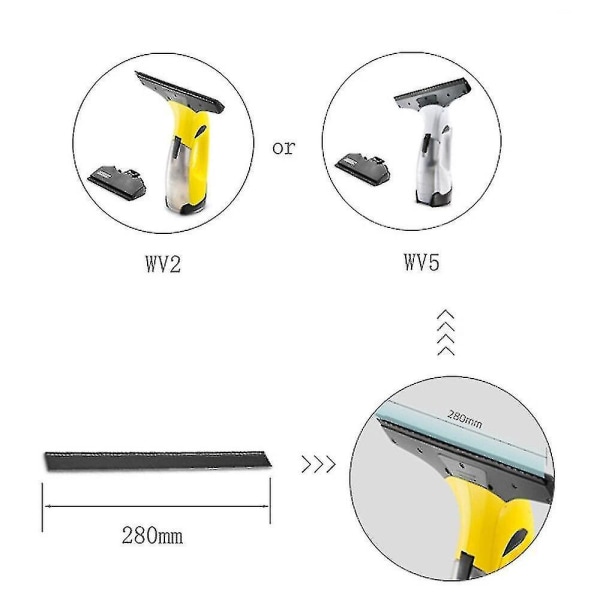 Karcher Wv50 Wv2 Støvsuger Gummi Squeegee Blader 4stk