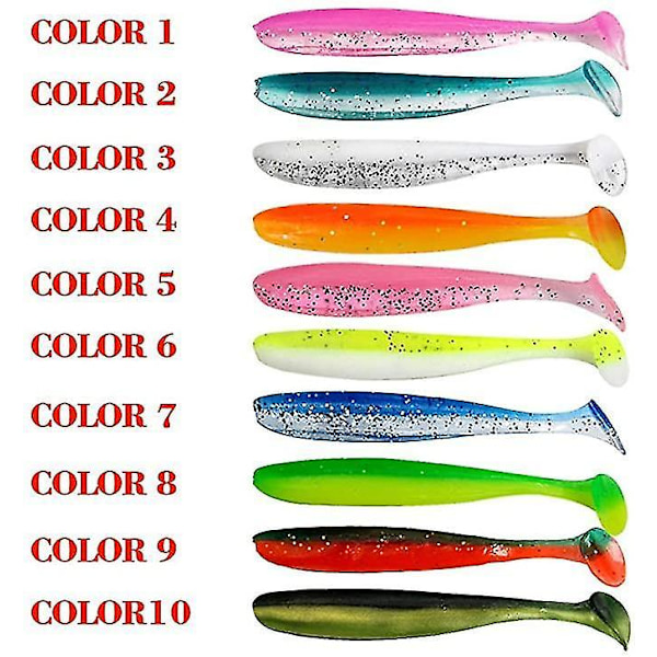 100 stk Agnsatt Soft Bait Fiske Bar 7cm 2g