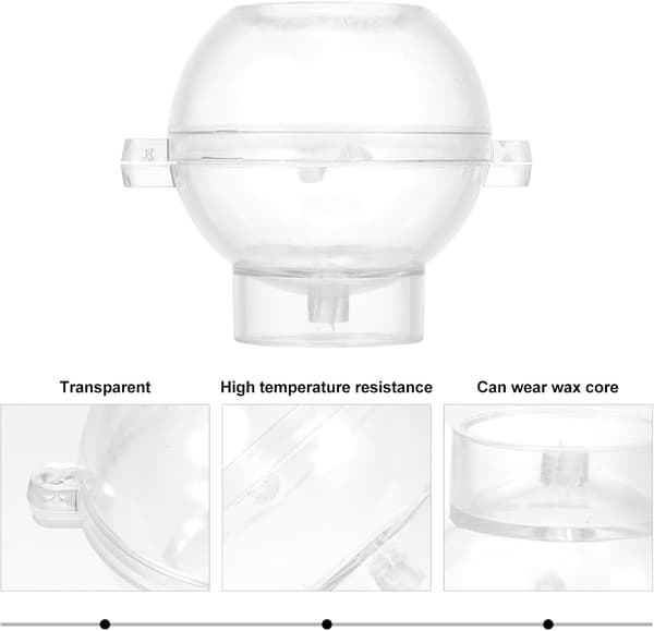 Kuleformet stearinlysform DIY Kule Aromaterapi Stearinlysform Plast Dekorativ for Håndverksprosjekter