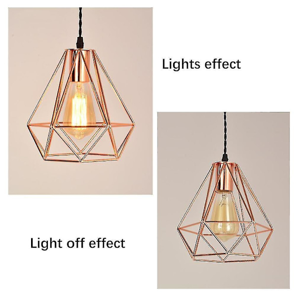 21cm Timantti Kultainen Kattokruunu E27led Rautakruunu