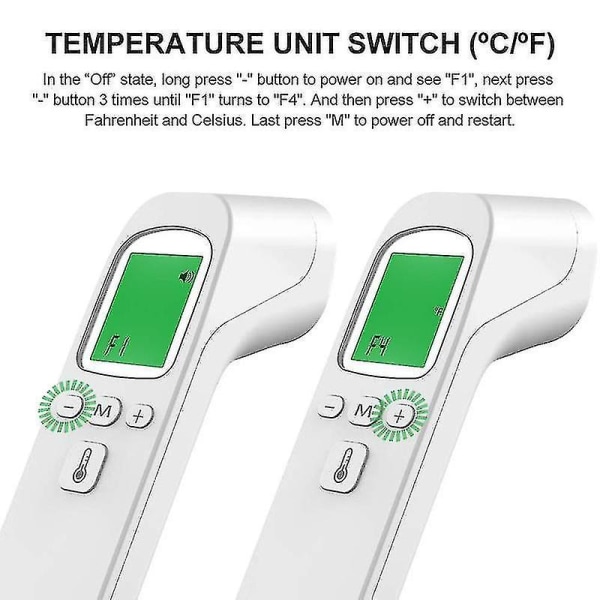 Berøringsfri pandetermometer til voksne og babyer