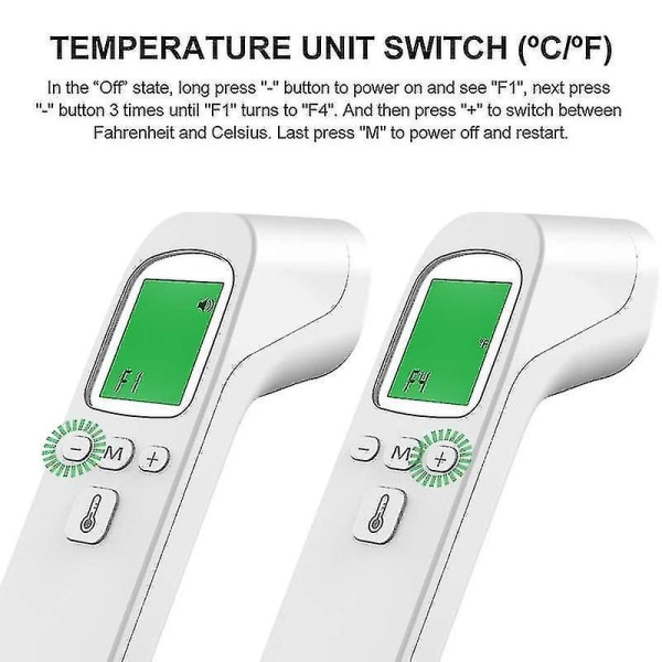 Berøringsfrit pandetermometer til voksen og baby