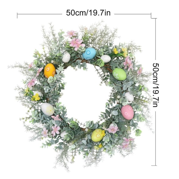 Påskeæg dekoration krans simulering plante dør dekoration