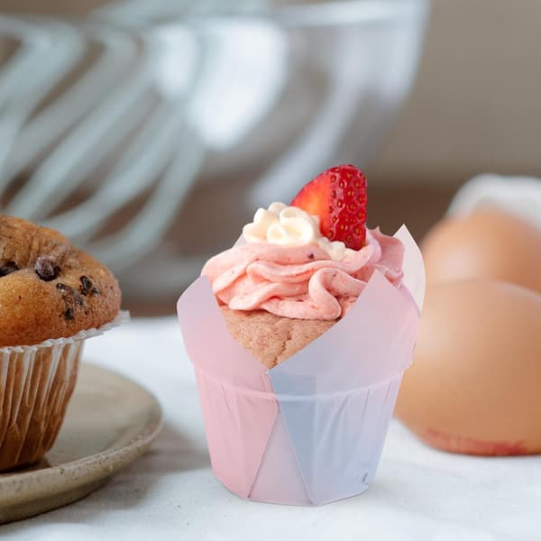 50 stk. tulipanpapir bakekopper lette dekorative cupcakeformer
