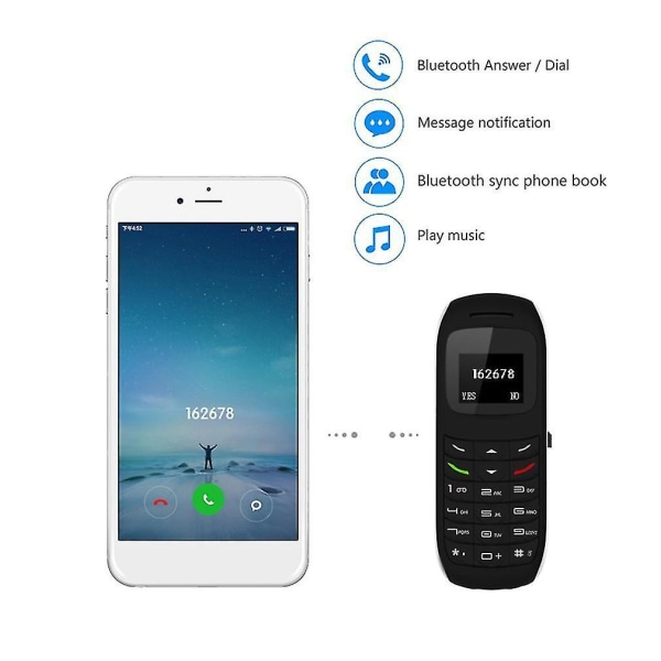 Mini Mobiltelefon Form Hörlurar BM70 Bluetooth