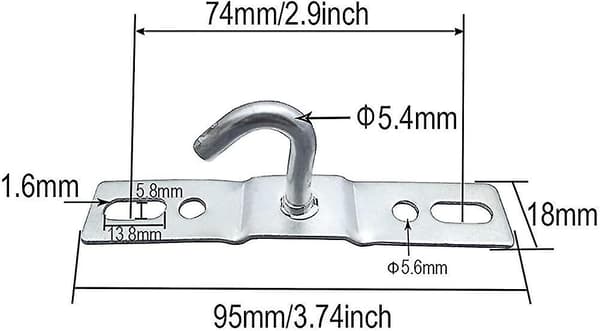 [3 stk.] Loftkrog 95mm Loftlampe Baseplade Loftlampe Lysekrone