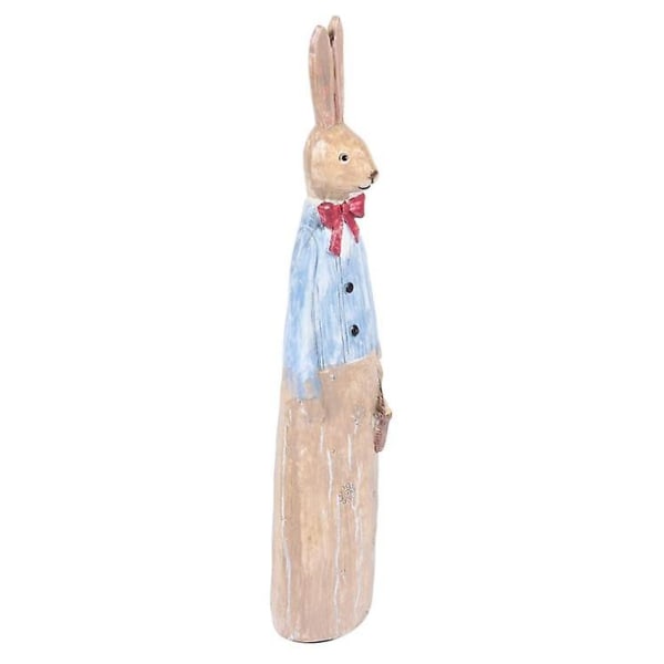 Søt harpiks kanin dyr dukke pastoral malt kanin statue dekorasjon Hjem skrivebordshylle dekorasjon kunst dukke dekorasjon male