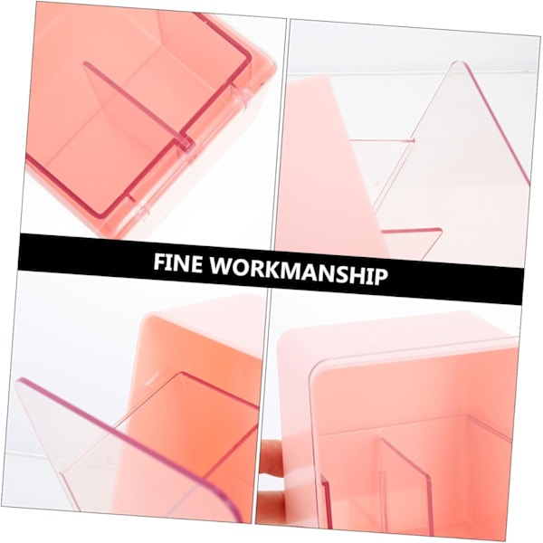 Badeværelses Essentiel Vatpindbeholder Låg 2 Sektioner Makeup Bomulds Organizer Kompakt Design