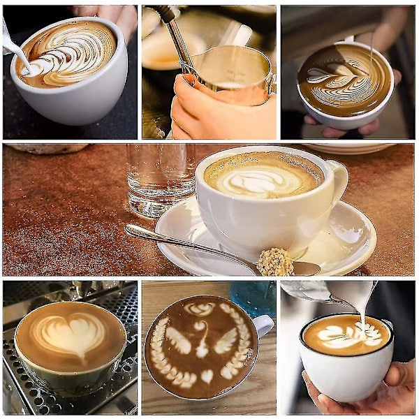 Mjölkskummare Espresso Ångkanna Rostfritt Stål Kaffe Skumkopp Med Skala