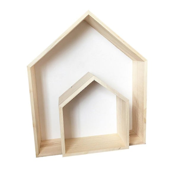 Söt Liten Trähus DIY Förvaringslåda