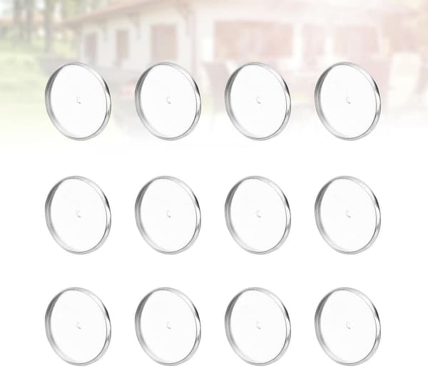 20 stk. DIY broche-tilbehør i rustfrit stål, runde nåleplader med sommerfuglelås