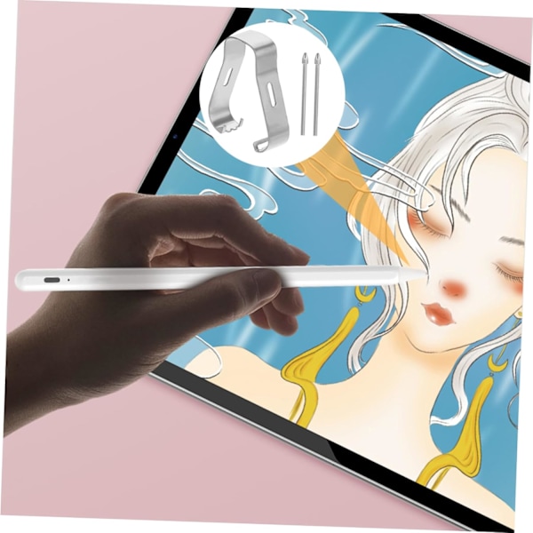 1 Sett Stylus Nibber Kapasitiv Stylus Penn Tupp Penn Tupper S Utskiftbare Erstatninger Kapasitiv