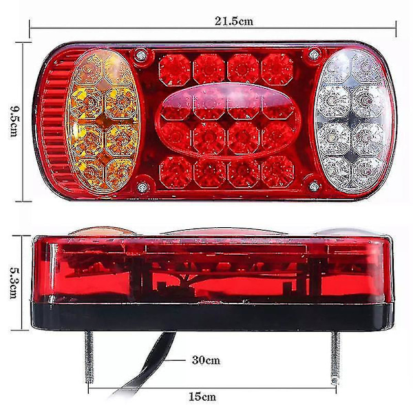 1 stk. 32 LED Bil Lastvogn Baglygte Bremsestop Signallampe