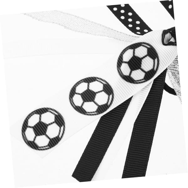 1 par fodboldhårbånd til cheerleading elastiske hestehaleholdere stilfuldt patchworkdesign