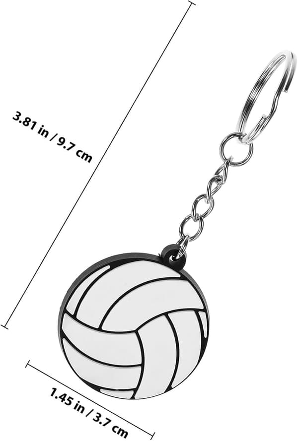 20 stk. volleyball nøgleringe PVC-materiale multifunktionelle kompakte nøgleringe