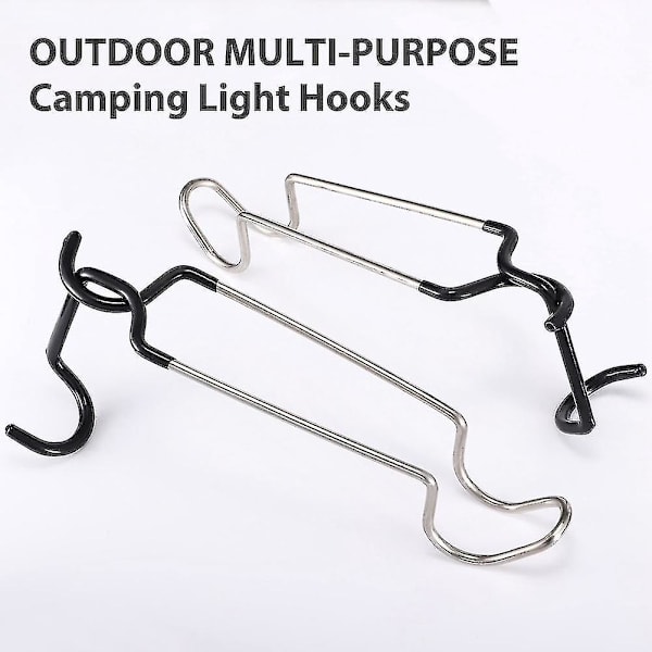 2 Utomhus Campinglykta Krokar Och Lamp Hållare