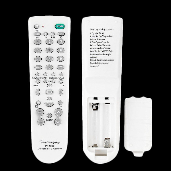 Universal Bærbar TV-Fjernkontroll TV-139F