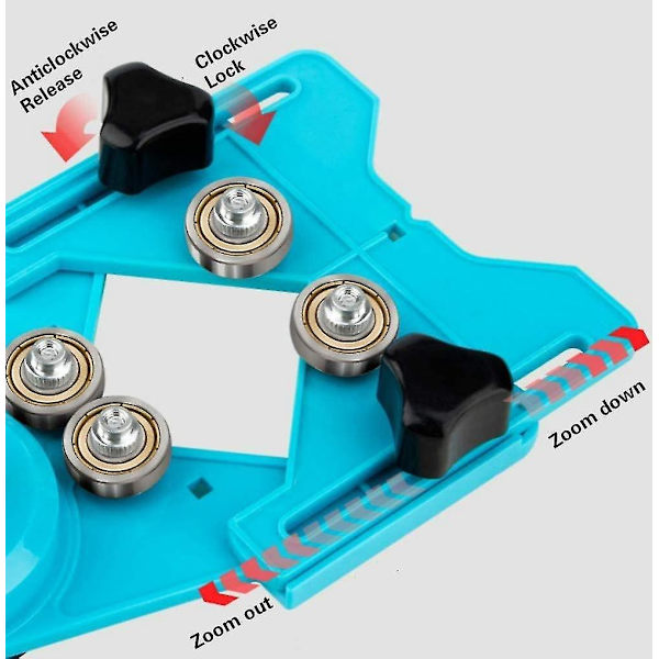 Porakoneen ohjain Poranterän reikäsahaohjain Jig 4mm-80mm säädettävä lyöntipaikannus Reikäsahaohjain Jig Kiinnitys