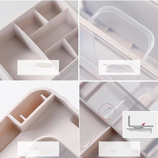 Makeup Organizer Plastik Kosmetik Opbevaringsboks Container