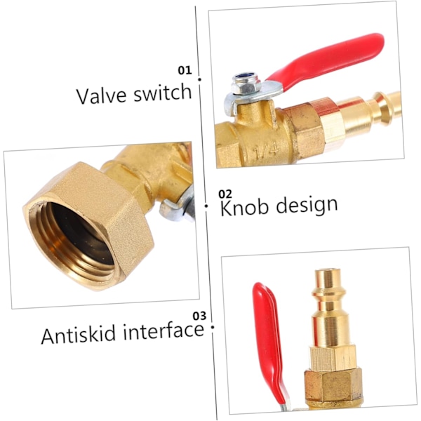 Udblæsningskobling Adapter Slangekoblinger Hurtigudløsning til Sprinklersystemer Anti-deformation