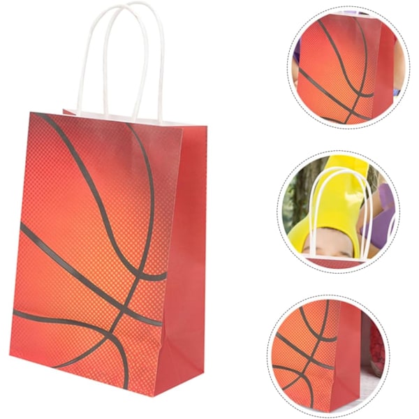 24 st Basketboll Kalaspåsar Snören Godisväska Kasse Butikspåsar Basketbollar Korg