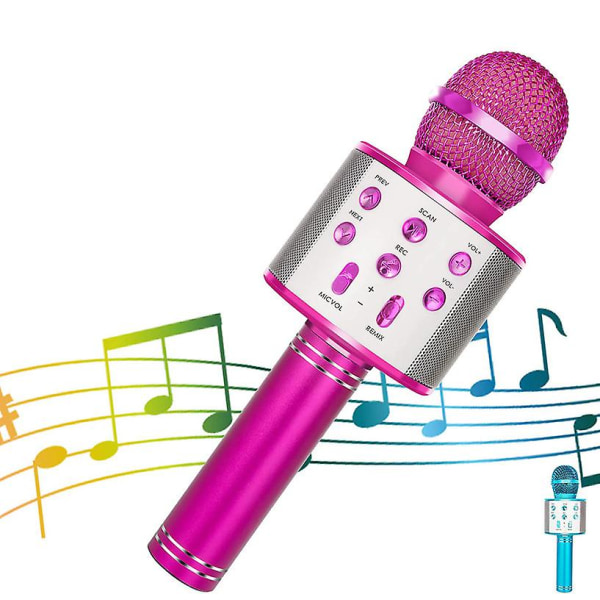 Trådløs Bluetooth Mikrofon Til Børn, Til Børn Voksne Fødselsdagsfest Ktv Jul Pink 03e1 | Pink Fyndiq