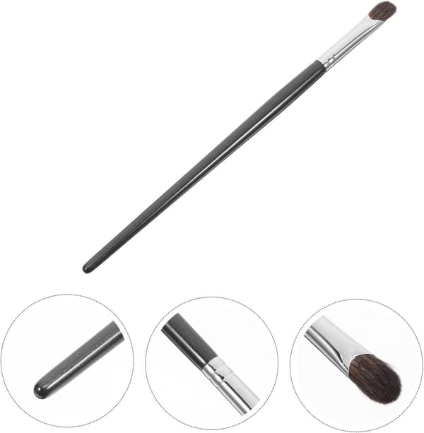 Ögonskuggsborste Sminkverktyg för Ögonmakeup Långskaftad Borste för Pudertillämpning för Ögonskuggsapplicering