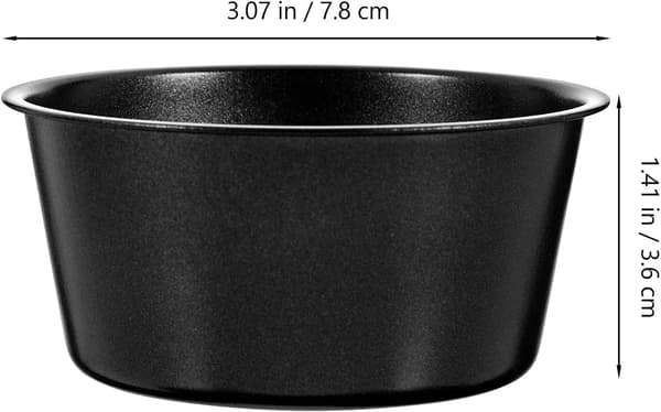 3 st runda muffinsbakformar i kolstål, non-stick kakformar för cupcakes